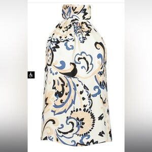 Bishop + Young Esme Tie Neck Halter top size small